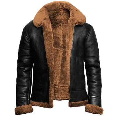 Jonas | Giacca in pelle elegante e calda