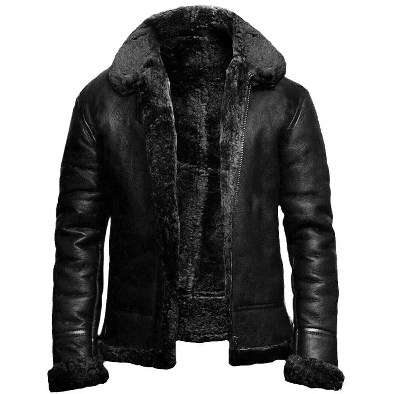 Jonas | Giacca in pelle elegante e calda