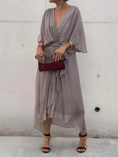 GINEVRA | Abito Lungo Elegante con Scollo Femminile