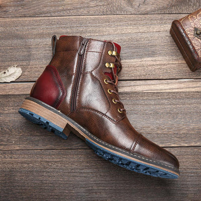 Lukas - Stivaletti Oxford in pelle classici per uomini