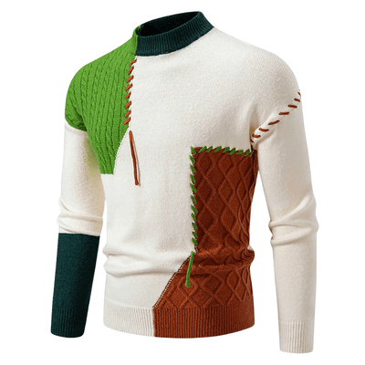 Patchwork | Maglione invernale elegante e alla moda