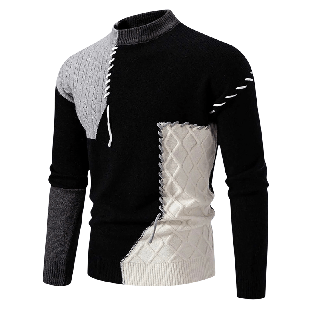 Patchwork | Maglione invernale elegante e alla moda