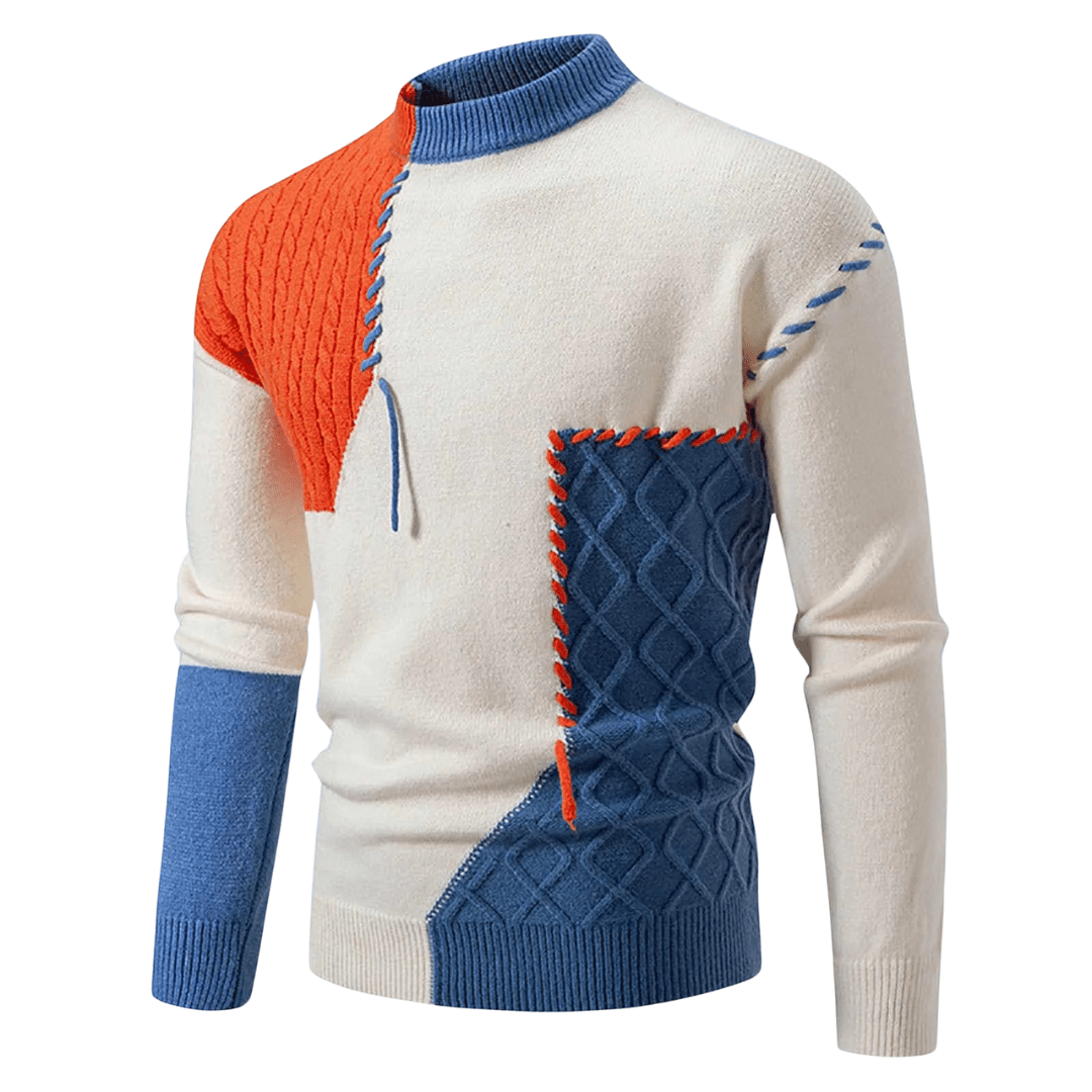 Patchwork | Maglione invernale elegante e alla moda