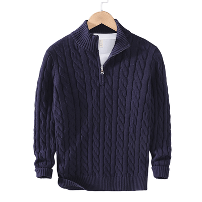 TAEBAEK | Maglione a Coste con Zip e Design Unico