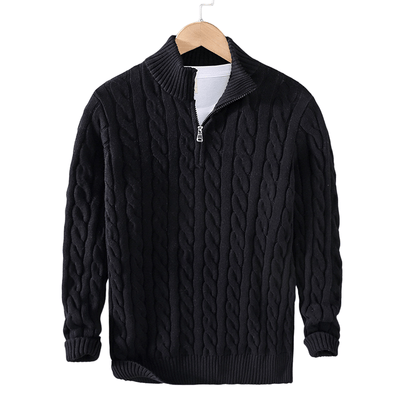 TAEBAEK | Maglione a Coste con Zip e Design Unico
