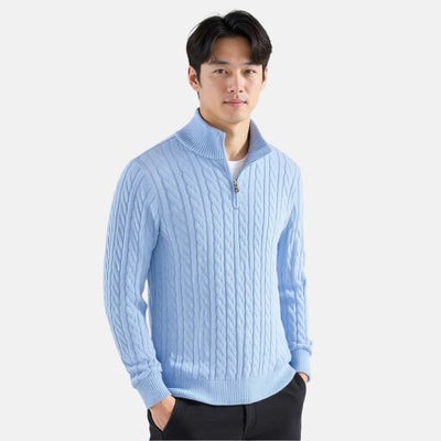 TAEBAEK | Maglione a Coste con Zip e Design Unico