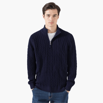TAEBAEK | Maglione a Coste con Zip e Design Unico