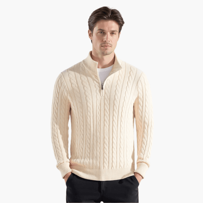 TAEBAEK | Maglione a Coste con Zip e Design Unico
