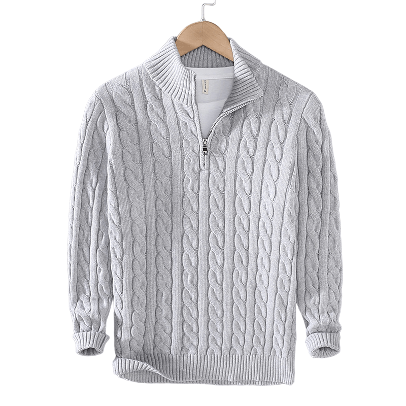 TAEBAEK | Maglione a Coste con Zip e Design Unico