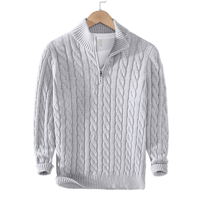 TAEBAEK | Maglione a Coste con Zip e Design Unico