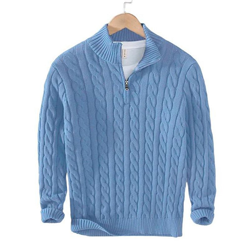 TAEBAEK | Maglione a Coste con Zip e Design Unico