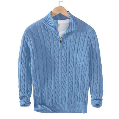 TAEBAEK | Maglione a Coste con Zip e Design Unico