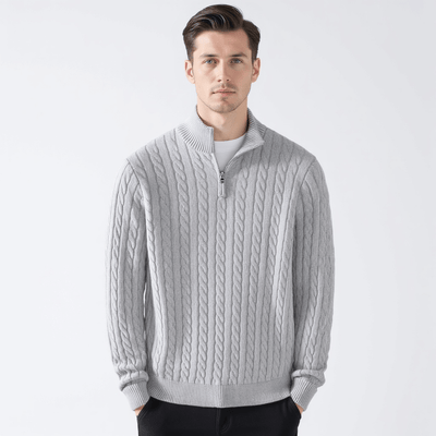 TAEBAEK | Maglione a Coste con Zip e Design Unico